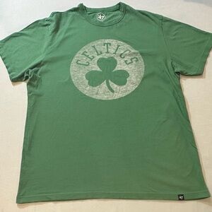47 Brand Boston Celtics Green Shamrock Graphic T Shirt Mens Large NBA